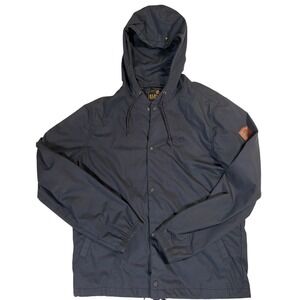 Element Wolfeboro Collection Mens Hooded Coach Jacket Navy Blue Windbreaker M